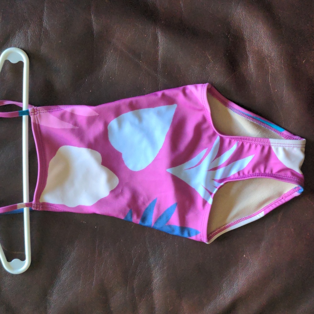 Tea Collection 2T Pink swimsuit w/adjustable straps NWT